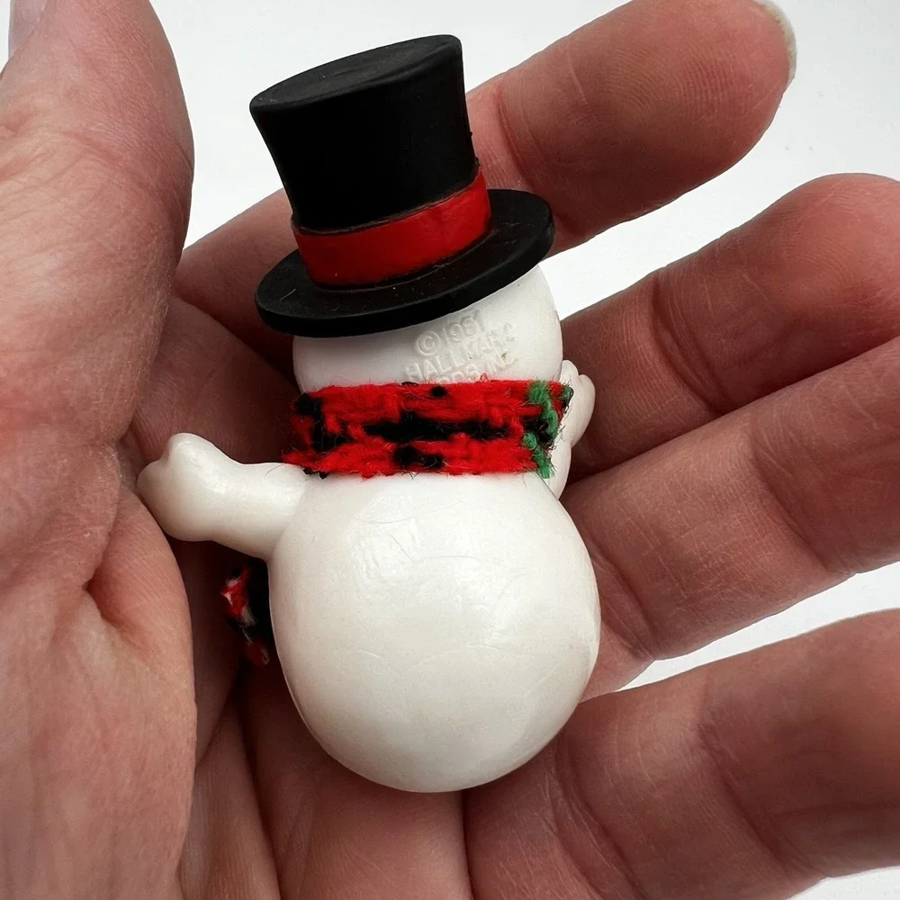 Vintage 1981 Hallmark Keepsake Jolly Snowman w/Top Hat Christmas‎ Ornament